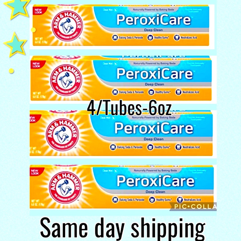 4 Tubes of Arm & Hammer Peroxicare Toothpastes